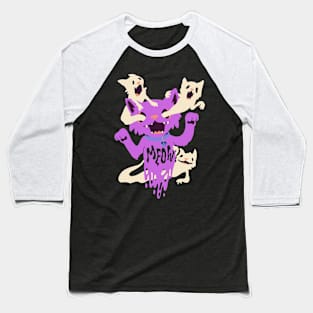 Nine Lives of Ghost Cat Baseball T-Shirt